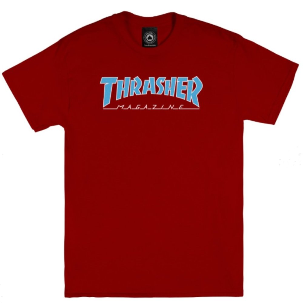 Thrasher OUTLINED T-SHIRT / CARDINAL RED